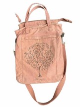 Life Is Good Brand Tote Messenger Bag Organic Cotton Tree Flowers - £19.57 GBP