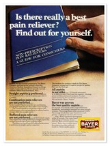 Bayer Aspirin Fast Pain Relief Free Pamphlet Vintage 1972 Full-Page Magazine Ad - £7.60 GBP