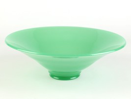 Northwood Rainbow Jade Green 692 Flared Bowl, Antique c1920 Jadite 9 1/2&quot; - £52.12 GBP
