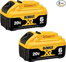 DEWALT 20V MAX Battery, 6 Ah, 2-Pack, Fully Charged in Under 90 Minutes (DCB206- - £237.43 GBP