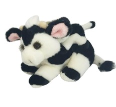 Vintage 1993 Plush Creations White &amp; Black Mom &amp; Baby Cow Stuffed Animal Plush - £29.61 GBP