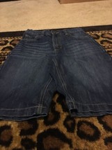  Basic Edition Boys Jean Shorts Zip &amp; Button Pockets Size 14 Blue - $25.22