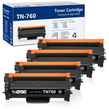 4Pack Tn760 Toner Cartridge For Brother Tn730 Mfc-L2710Dw Hl-L2390Dw L2395Dw - $58.99