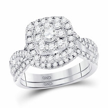 Authenticity Guarantee 
14kt White Gold Round Diamond Bridal Ring Band Set 1 ... - £1,659.39 GBP