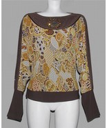 VTG Embellished Brooch Rhinestones Animal Print Ladybugs Dots Etc Knit T... - $36.75 CAD