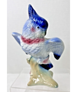 Vintage Cockatoo Parrot Macaw Colorful Bird Figure Pottery 7.5&quot; Tall Blu... - $538.74 MXN