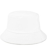 Bucket Hat Reversible Outdoor Beach Summer Cap for Women Men (White) - £9.11 GBP