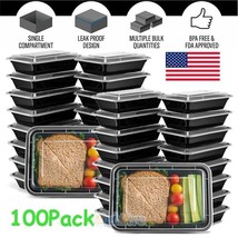 100Pack 26Oz Meal Prep Food Containers With Clear Lids Microwavable &amp; Re... - $94.04