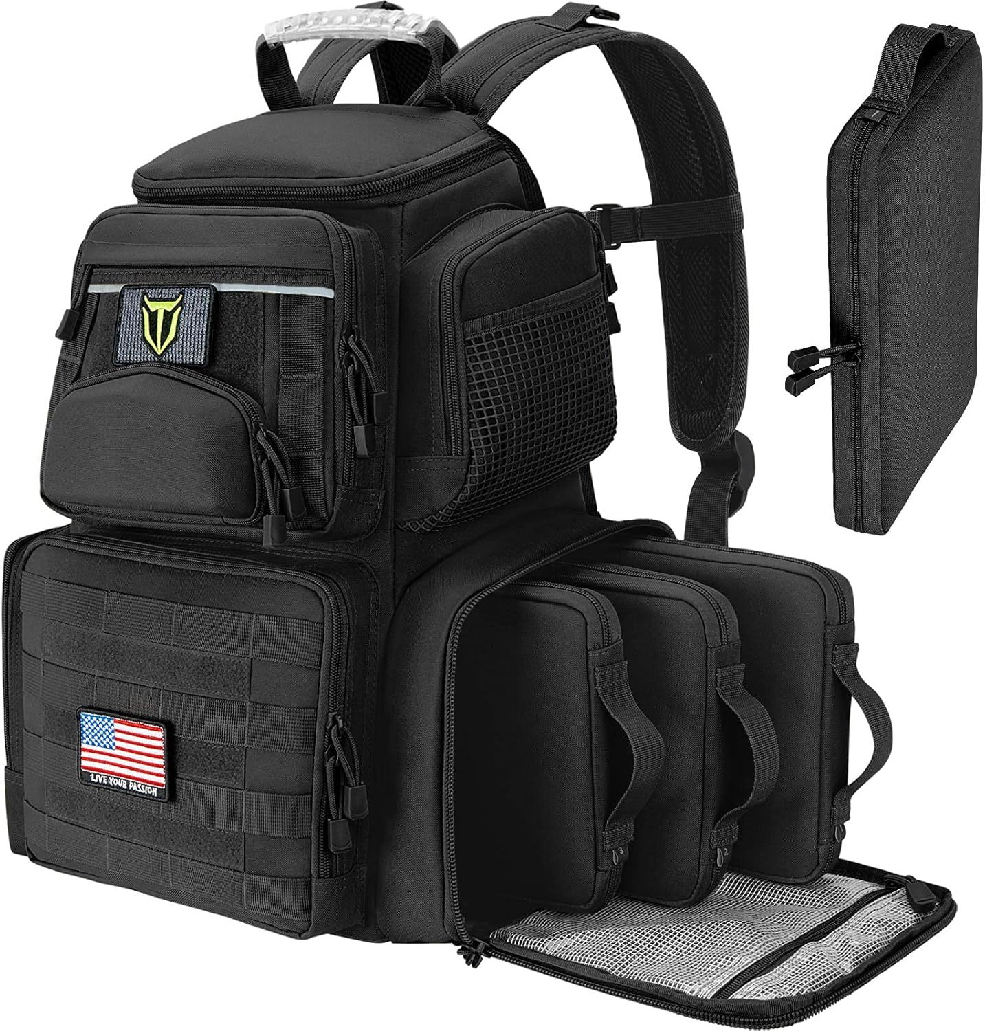 Tidewe Tactical Range Backpack With Removable Divider, Handgun Backpack ... - $94.97