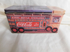 Coca Cola Tin Cannister Box With Delivery Truck  6 1/2 Inches x 3 Inches... - $4.99