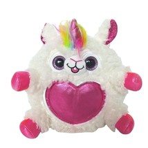 Zuru Rainbocorn Lamb Plush Pink Glitter Heart Wings Stuffed Animal 10&quot; - £22.22 GBP