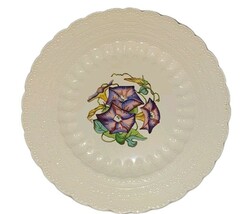 Spode Bermuda Flowers Morning Glory 9 Inch Luncheon Plate Lace Edge - $652.21 MXN