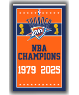 Oklahoma City Thunder Basketball Team Champions Flag 3x5ft 90x150cm Best Banner - $298.91 MXN