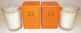 Lovely Nib Pair Of Aquiesse Soy Mandarin Tea Luxury Scented 6.5 Oz Candles - £38.29 GBP