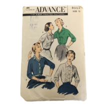 Advance Sewing Pattern 8053 Vintage 1950s Misses Blouses Size 12 Bust 32 1956 - £15.90 GBP