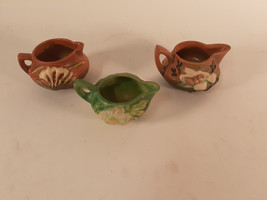 Roseville Pottery Creamers, Estate Lot of 3, Very Good Condition - $38.93