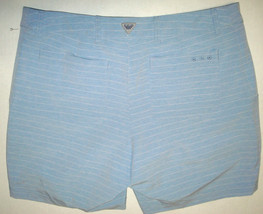 Womens 8 New NWT Columbia PFG Reel Relaxed Shorts Pockets White Blue Str... - $98.01