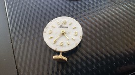 VTG 70&#39;s 80&#39;s Ladies Lady Nelson Watch Movement Dial Stem white w/ gold Markers - £17.93 GBP