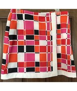 EP Pro Skort Womens 6 Red Pink Geometric Golf Pickle Mini Activewear Skirt - $463.05 MXN