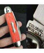 vintage pocket knife &quot;FOREST MASTER&quot; Colonial NEW OLD STOCK bright orange! - $44.84 CAD