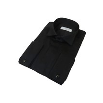 Mens CEREMONIA Tuxedo Formal Shirt 100% Cotton Turkey Slim Fit #stn 15 aty black image 3