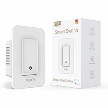 3 Way Smart Switch 2.4Ghz WiFi Smart Light Switch Works with Alexa and G... - £36.86 GBP