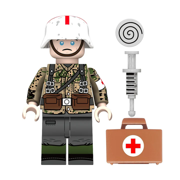 World War Military Medic Custom Minifigure - £4.83 GBP