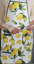 Fabric Kitchen Apron with pocket &amp; small towel,23&quot;x36&quot;, LEMONS, BH - £11.83 GBP