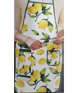 Fabric Kitchen Apron with pocket &amp; small towel,23&quot;x36&quot;, LEMONS, BH - £11.84 GBP