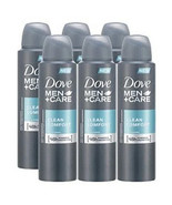 6 Packs Of Dove Men+Care Clean Comfort Deodorant Antiperspirant Spray 15... - $26.17