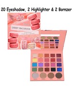 Prolux Sweet Macaroon Matte Shimmer Eyeshadow Highlighter Bronzer Face P... - $236.28 MXN