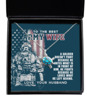 Army  Necklace The Best Army Wife Turtle-MC-NL  - £52.59 GBP