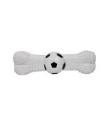 9 Inch Soccer Bone Squeaky Dog Toy - $6.72 CAD
