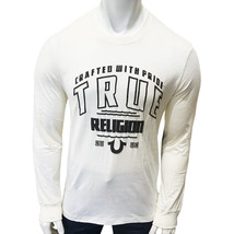Nwt True Religion Msrp $69.99 Men&#39;s White Crew Neck Long Sleeve T-SHIRT M L Xl - £24.76 GBP