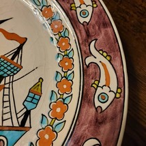 Turkish Pottery, Hand-painted Ceramic Plate signed Sitki Olcar, Iznik Folk Art image 4