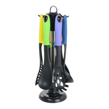 MegaChef Assorted Color Nylon Cooking Utensils, Set of 7 - £35.53 GBP