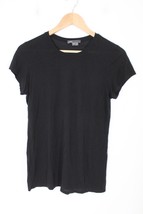 Vince M Black Short Sleeve Cotton Modal T-Shirt Peru - £14.97 GBP