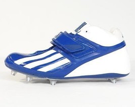 Adidas Quikslant D Mid Football Cleats Royal Blue &amp; White Mens NEW - $79.99