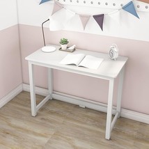 Solid Wood Desk, 40 Inches, White - £188.22 GBP