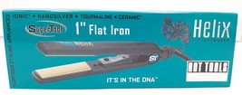 Hot Tools Helix 1&quot; Flat Iron Supertool Ceramic Tourmaline Ionic Nanosilv... - £43.95 GBP