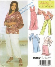 Misses Plus Size Empire Dress Boho Top Ruffled Skirt Pants Sew Pattern 26W - 32W - £9.39 GBP