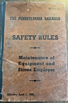 Book Pennsylvania Railroad Safety Rules April 1 1945 Vintage Booklet Equ... - $13.89