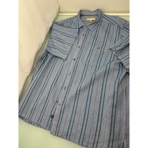 The Territory Ahead Men Shirt Short Sleeve Blue Wooden Button Up XXL 2XL - $464.01 MXN