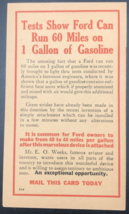 VTG E. O. Weeks Ford Gasoline Additive 60 Miles on 1 Gallon Advertising Postcard - £12.57 GBP
