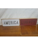 America &amp; Liberty Signs Decor Home Red White Bold Jo-Ann Stores 2021 NEW - $17.72