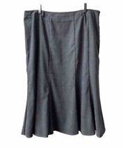 Dressbarn Womens  Plus Size 16 Gray Velvety Fit and Flare Knee Length Skirt - $15.25