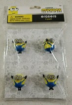 Minions The Rise of Gru Figural Erasers - 4 Pack Of Erasers - NEW Sealed - £5.90 GBP
