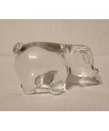 Vintage Clear Glass 3&quot; Pig Figurine Paperweight - £10.21 GBP