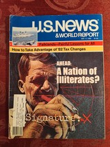 U S NEWS World Report Magazine May 17 1982 A Nation Of Illiterates? Falk... - $14.40