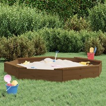 vidaXL Sandbox Honey Brown Solid Pine Wood 62.8 in x 62.8 in x 7.9 in - $208.72